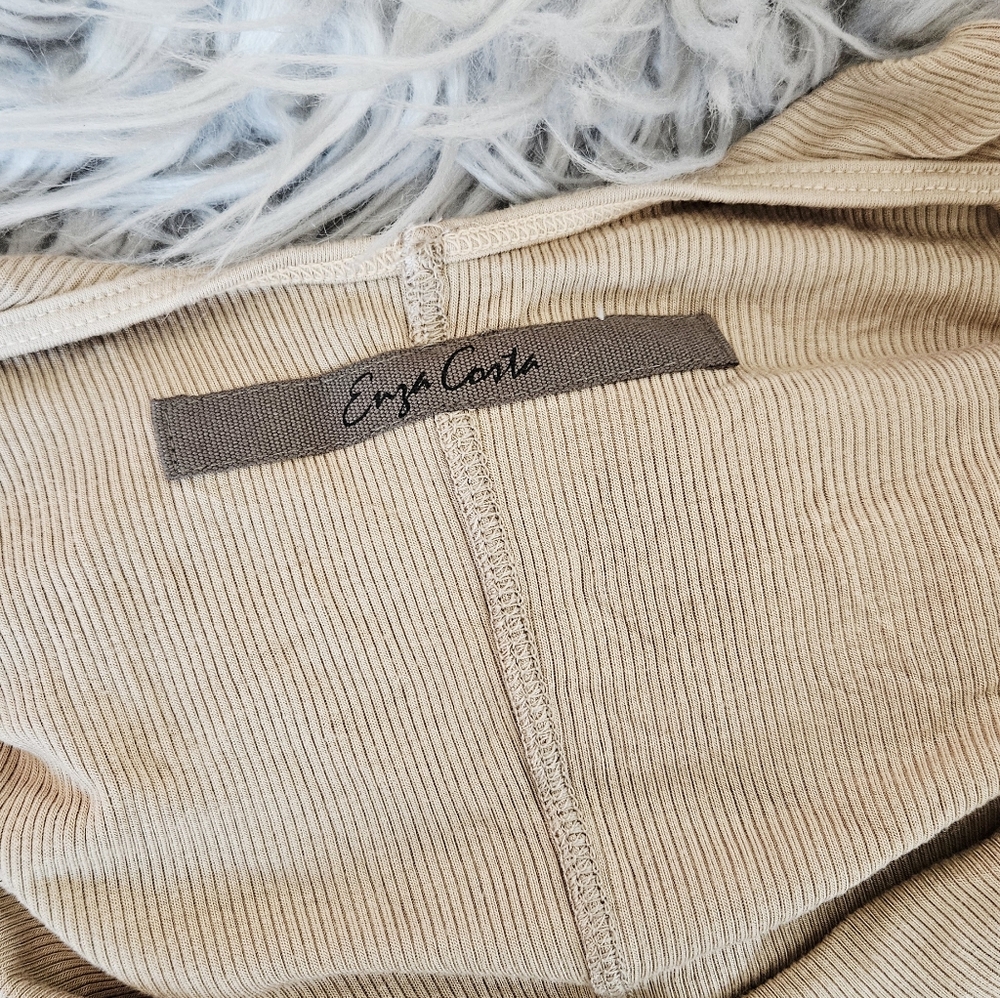 Enza Costa silk ribbed tank SILK blend dress Size S